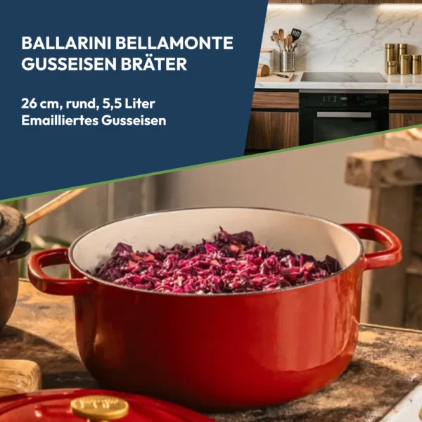 BALLARINI Bellamonte 5,5L Gusseisen-Bräter – Ballarini – WEEZEL
